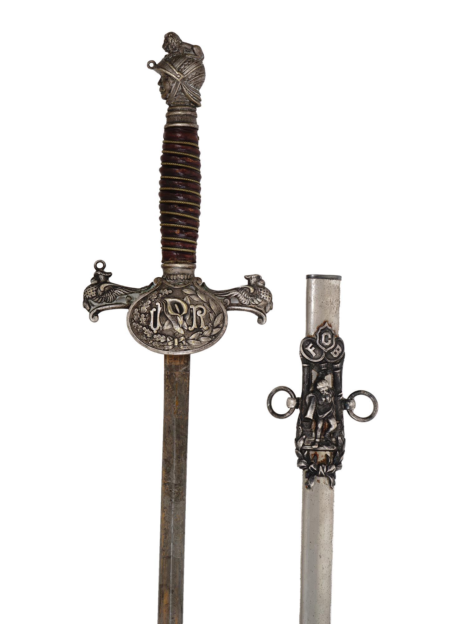 ANTIQUE KNIGHTS OF PYTHIAS FCB CEREMONIAL SWORDS PIC-3